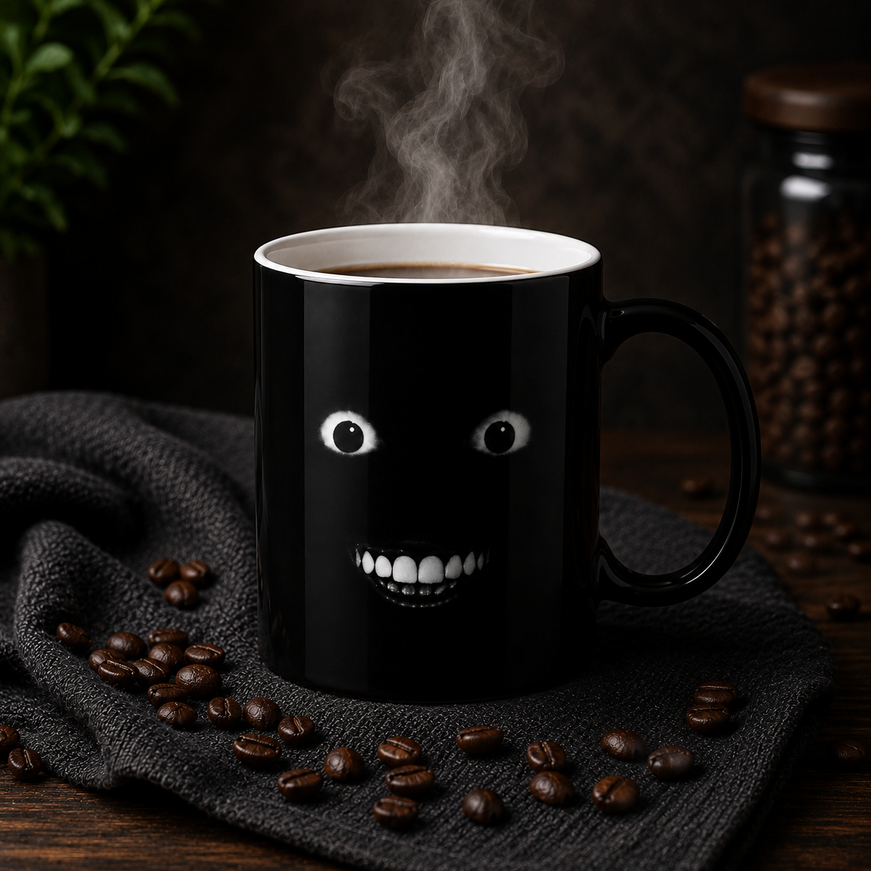 Creepy Smile Morphing Mug, 11oz